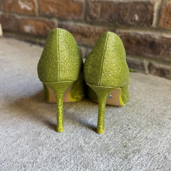 Zara Glitter Green Heels - Picture 5 of 10